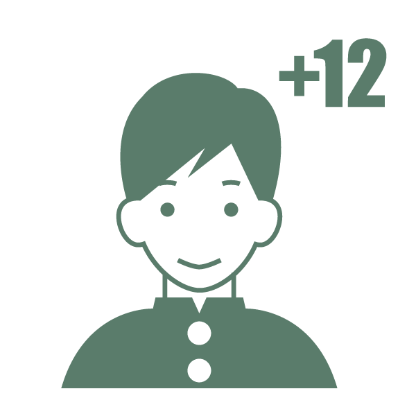 中学生以上入店可のピクトグラム