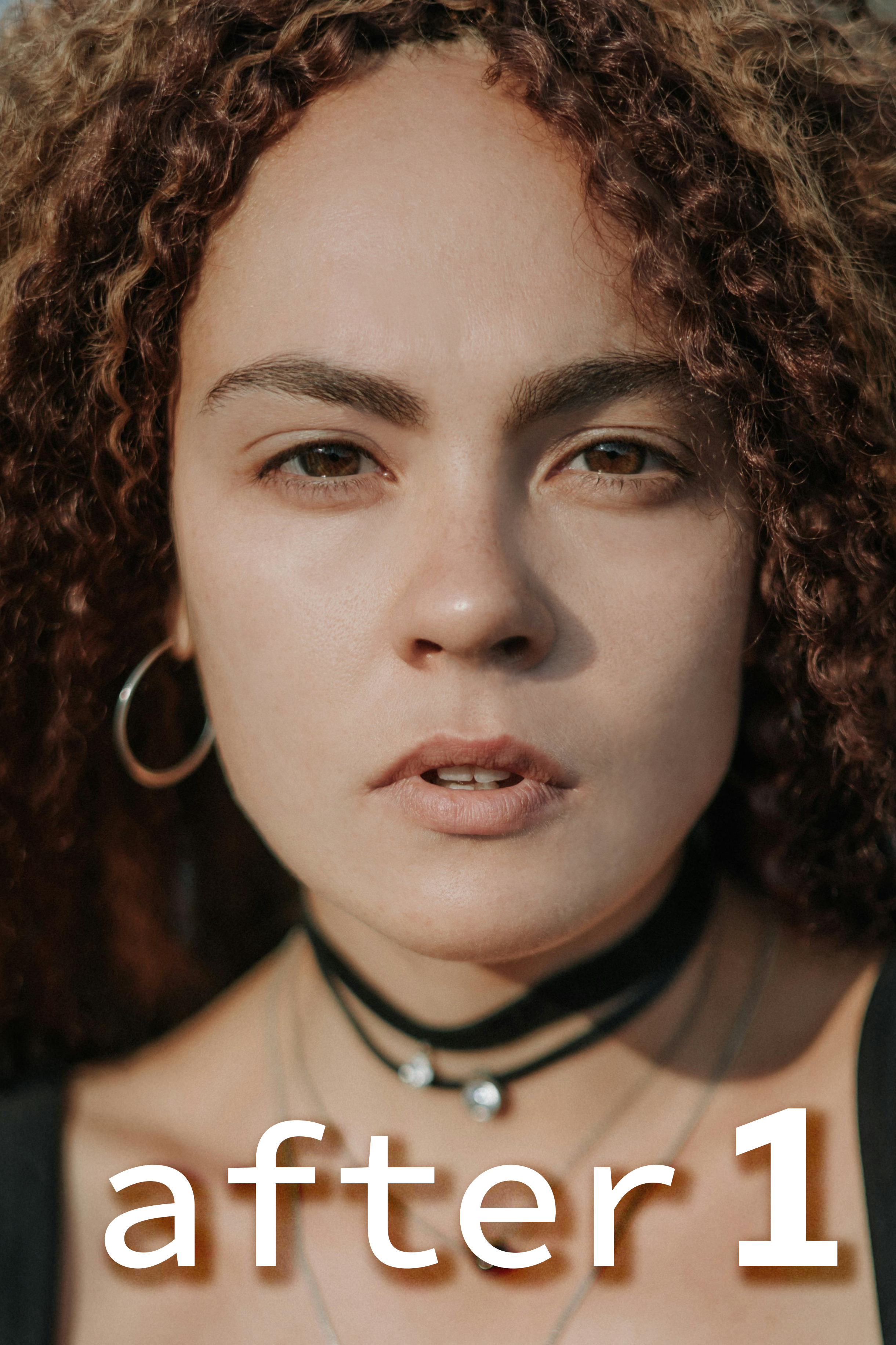 修正後の女性の写真