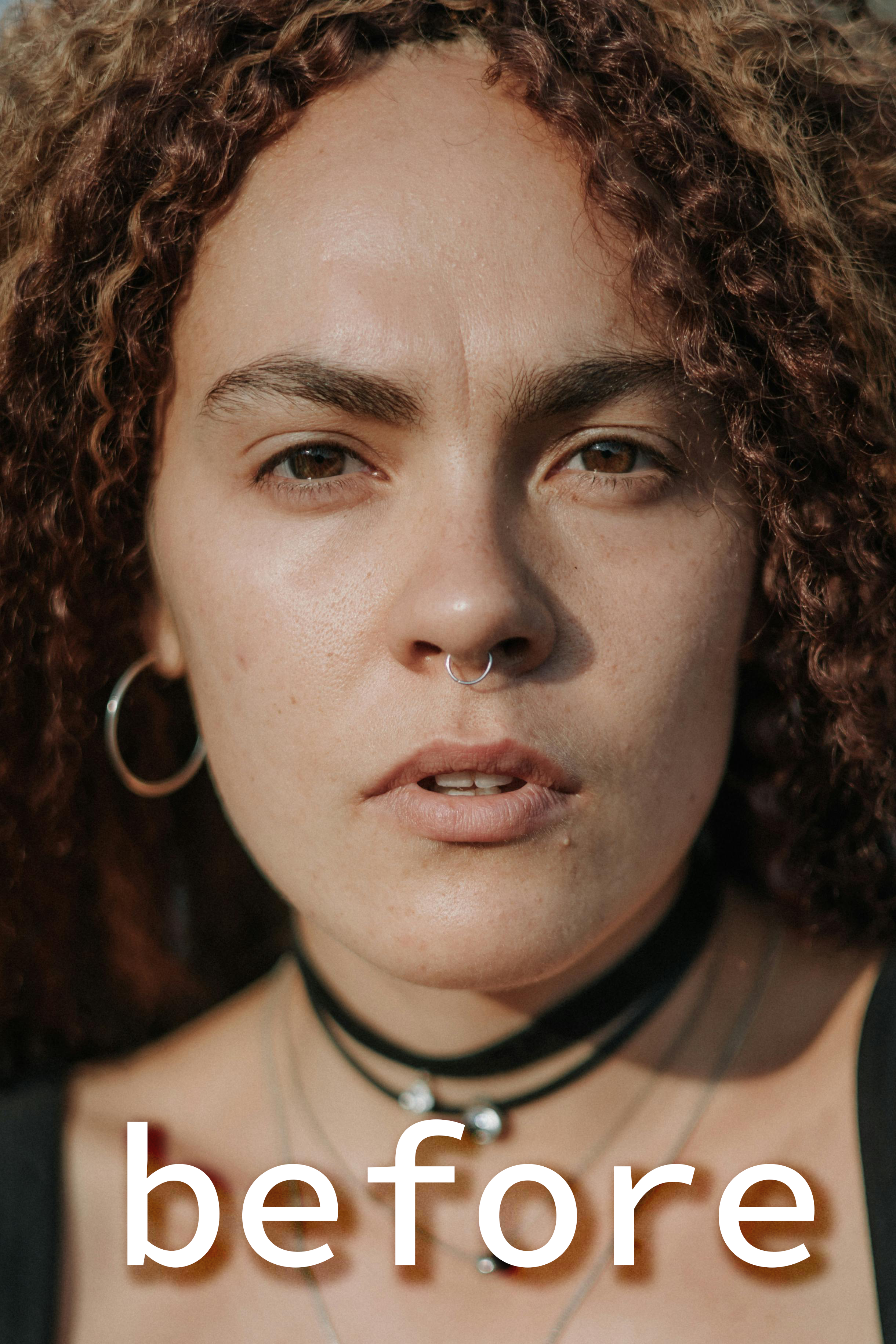 修正前の女性の写真